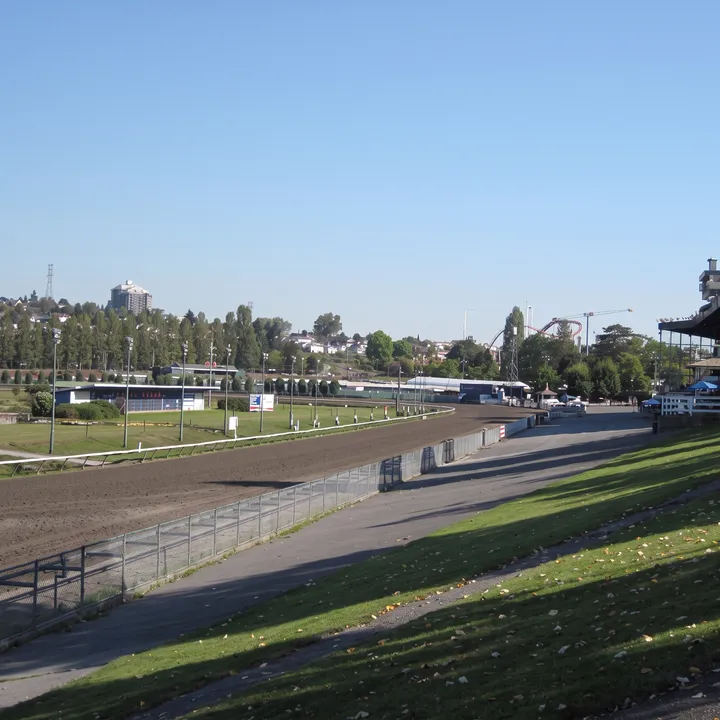 Hastings Racecourse track and grandstand